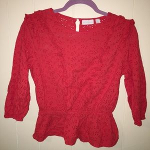 Eyelet blouse